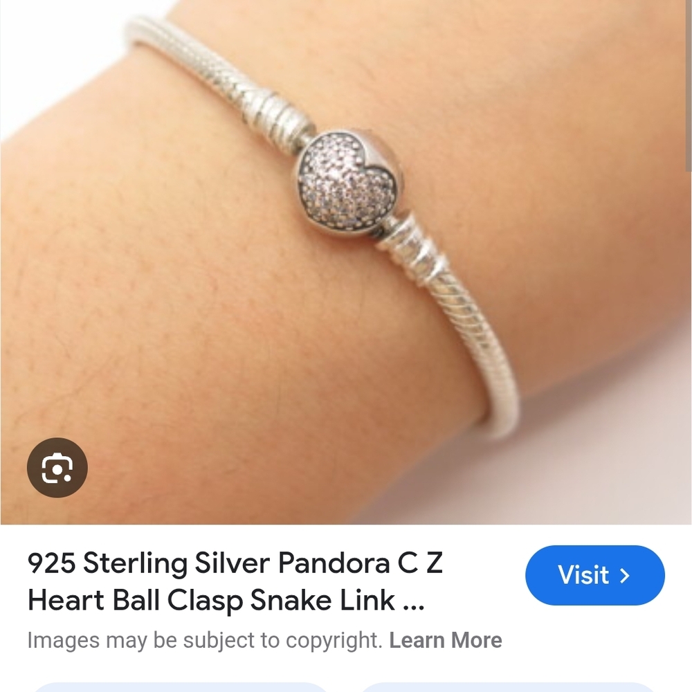 Pandora Silver Heart Bracelet